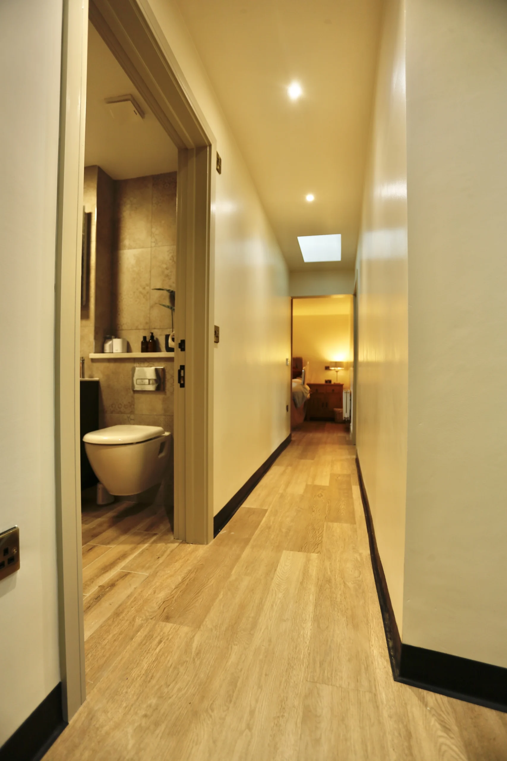 a long hallway at Havendale Accessible Holiday Cottage