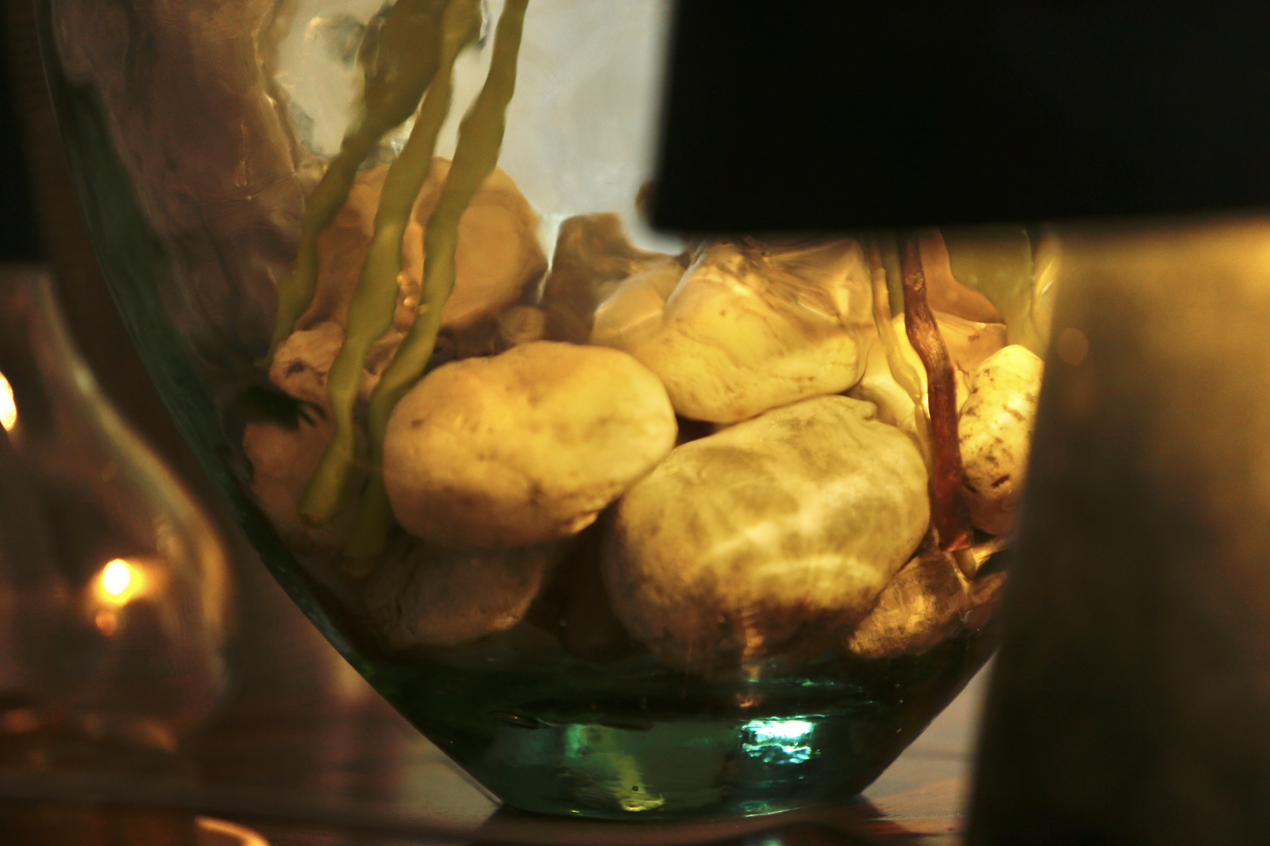 a vase filled with a bunch of mushrooms at Havendale Accessible Holiday Cottage